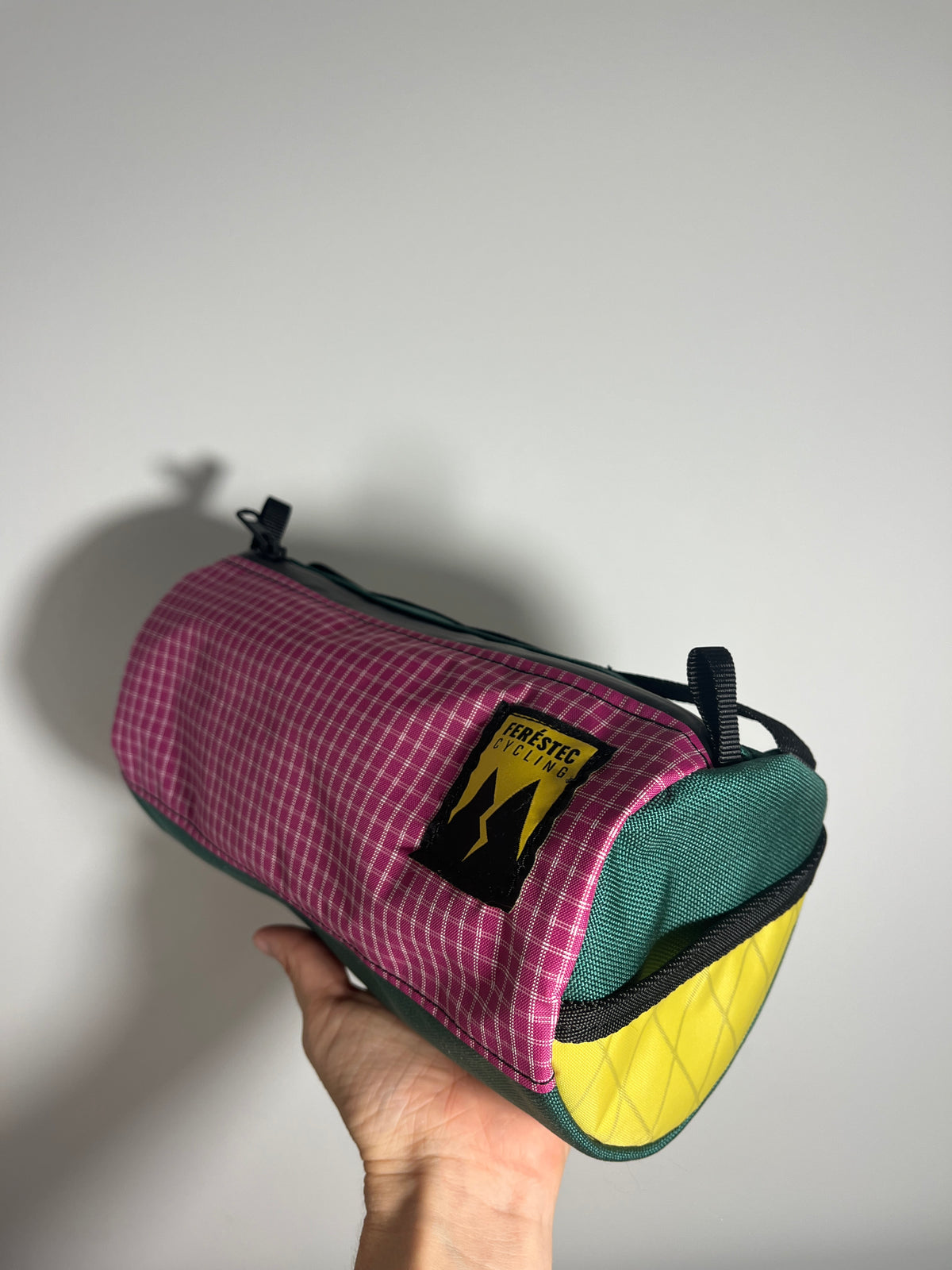 Handlebar bag - Very Berry and Green bottle